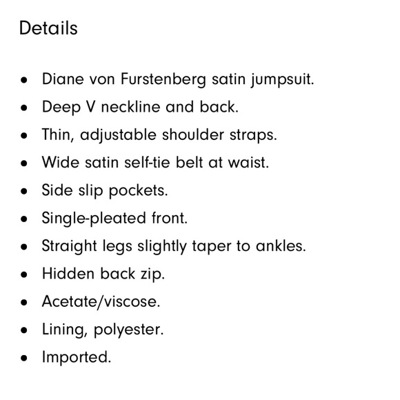 Diane von furstenberg satin sleeveless pleat belted jumpsuit - Picture 3 of 10